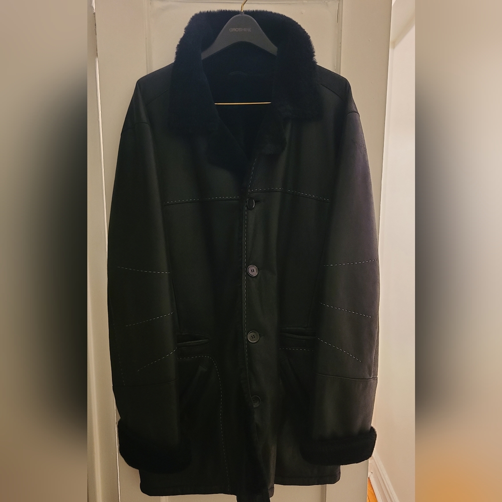 XL/XXL Gianpaolo MGY Black Shearling Coat